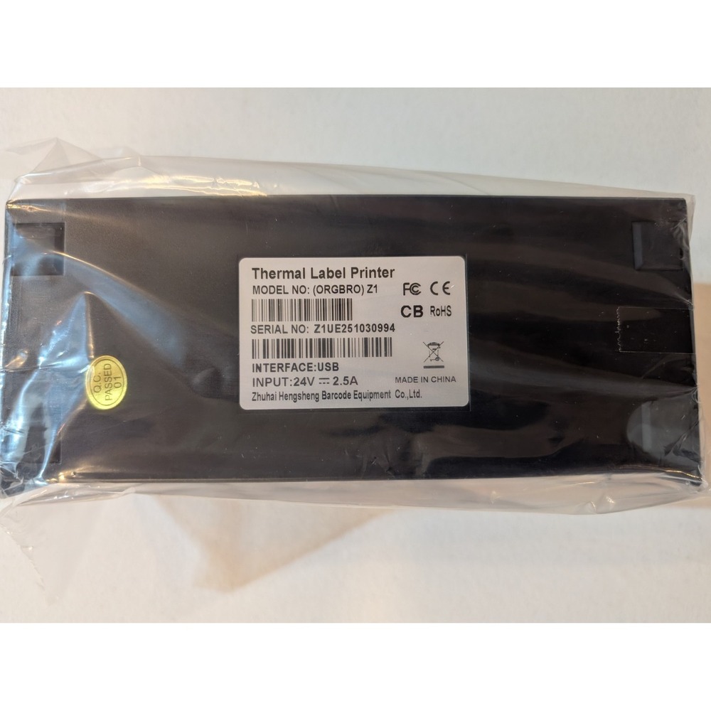 ORGBRO Z1 Thermal Label Printer | USB Barcode Shipping Printer – New Open‎ Box - Picture 5 of 5